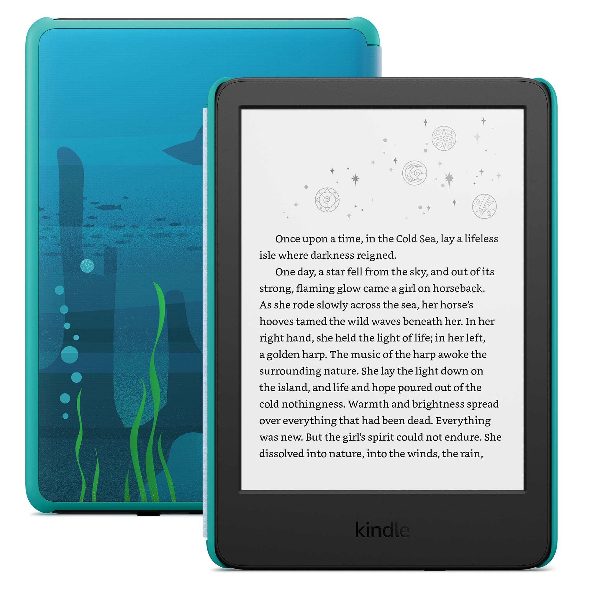2024 Kindle Kids, includes ad-free books and cover